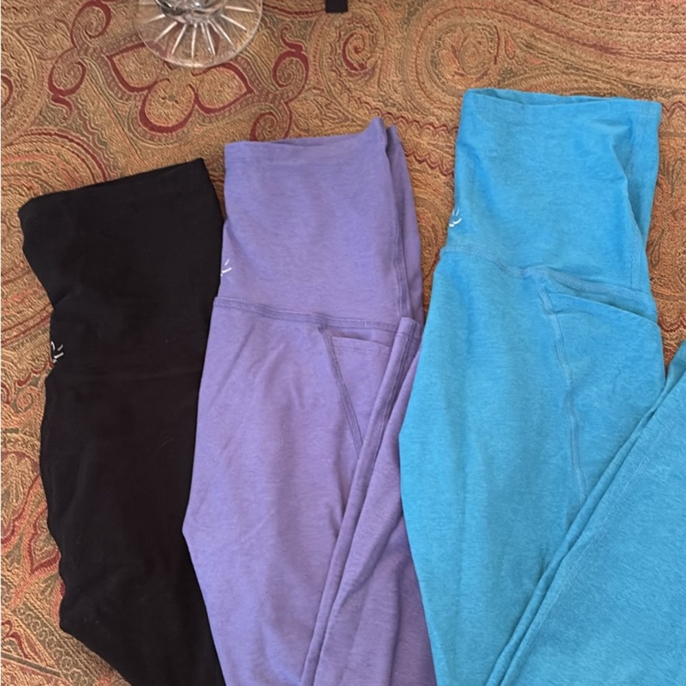 Beyond Yoga Women's Leggings Set MATERNITY  - Black, Lavender, Aqua
